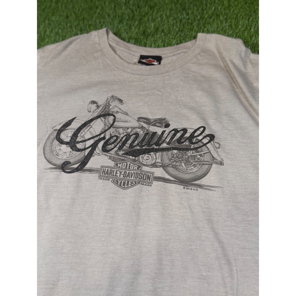 Harley-Davidson Route 65 Indianola IA Graphic T-Shirt XL Tan Heathered Biker Tee